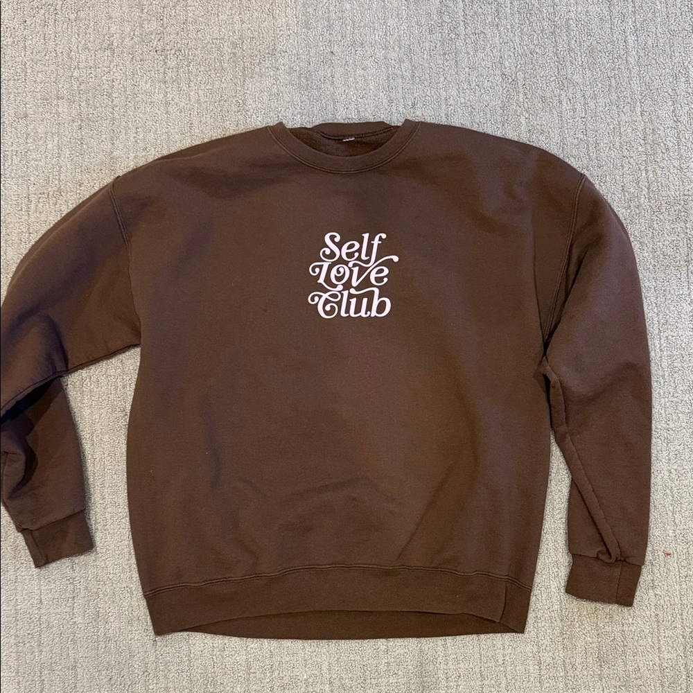 Lonely Ghost Brown 'Self Love Club' Sweatshirt